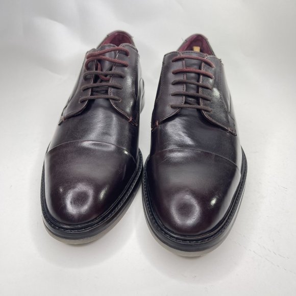 Ted Baker Aokii Toe Cap Brown Leather Derby Shoes Size 8